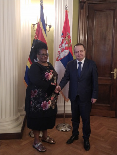 28 July 2022 National Assembly Speaker Ivica Dacic  and the Minister of Foreign Affairs and International Cooperation of the Kingdom of Eswatini Thulisile Dladla 